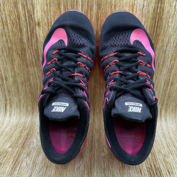 Nike Air Max 2016 Women's Size 7.5 Running Shoes Black Pink Sneakers 806772-006 - Picture 6 of 10